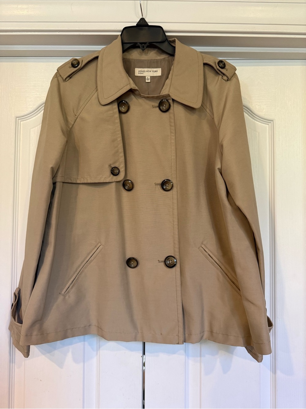 Jones New York Tan Cropped Trench Coat
